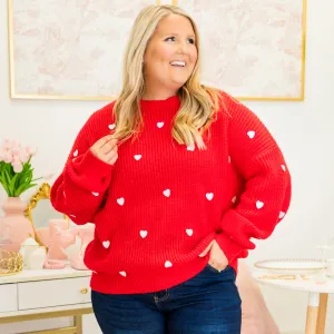 Heartbeat Tempo Sweater, Red