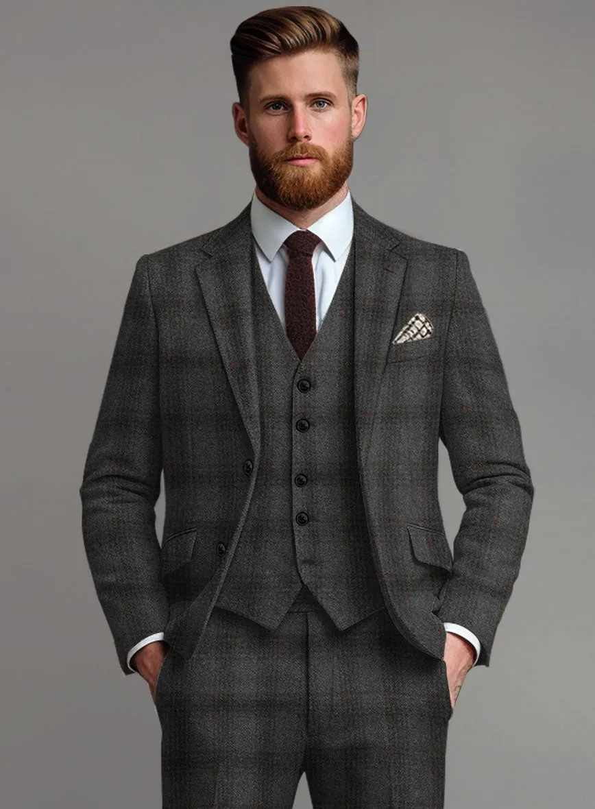 Highlander Gray Classic Check Tweed Jacket