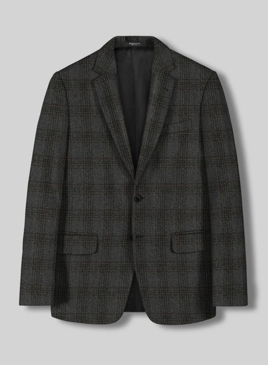 Highlander Gray Classic Check Tweed Jacket