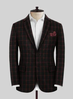 Highlander Heavy Black Check Tweed Jacket