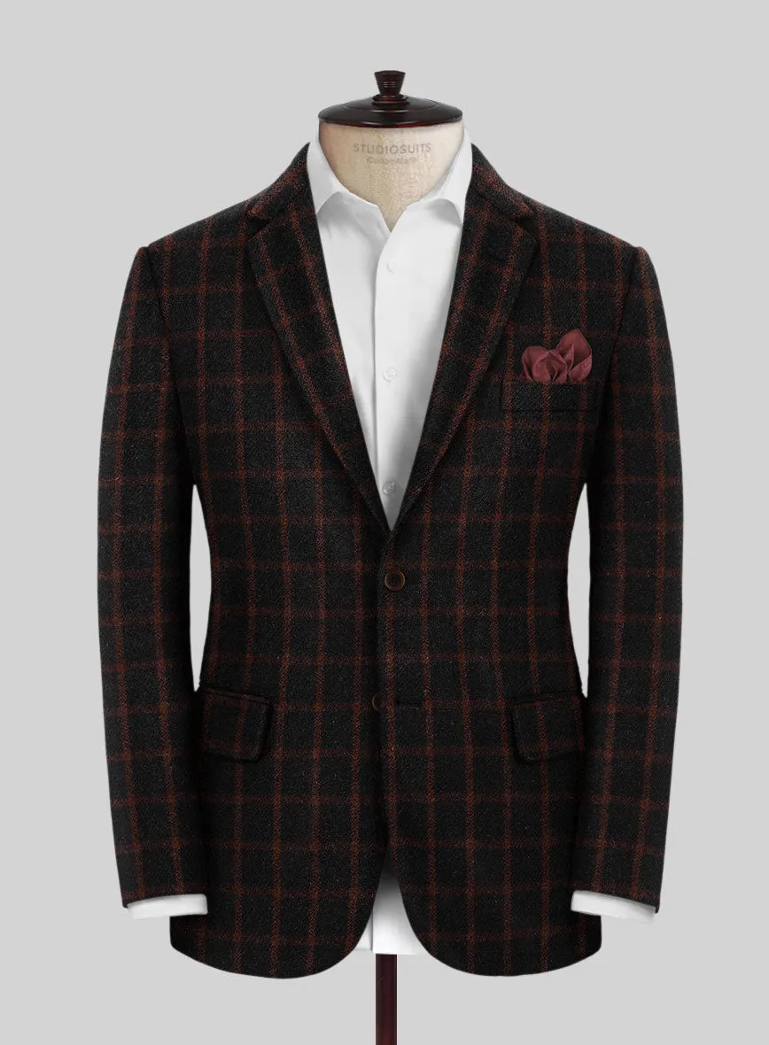 Highlander Heavy Black Check Tweed Jacket