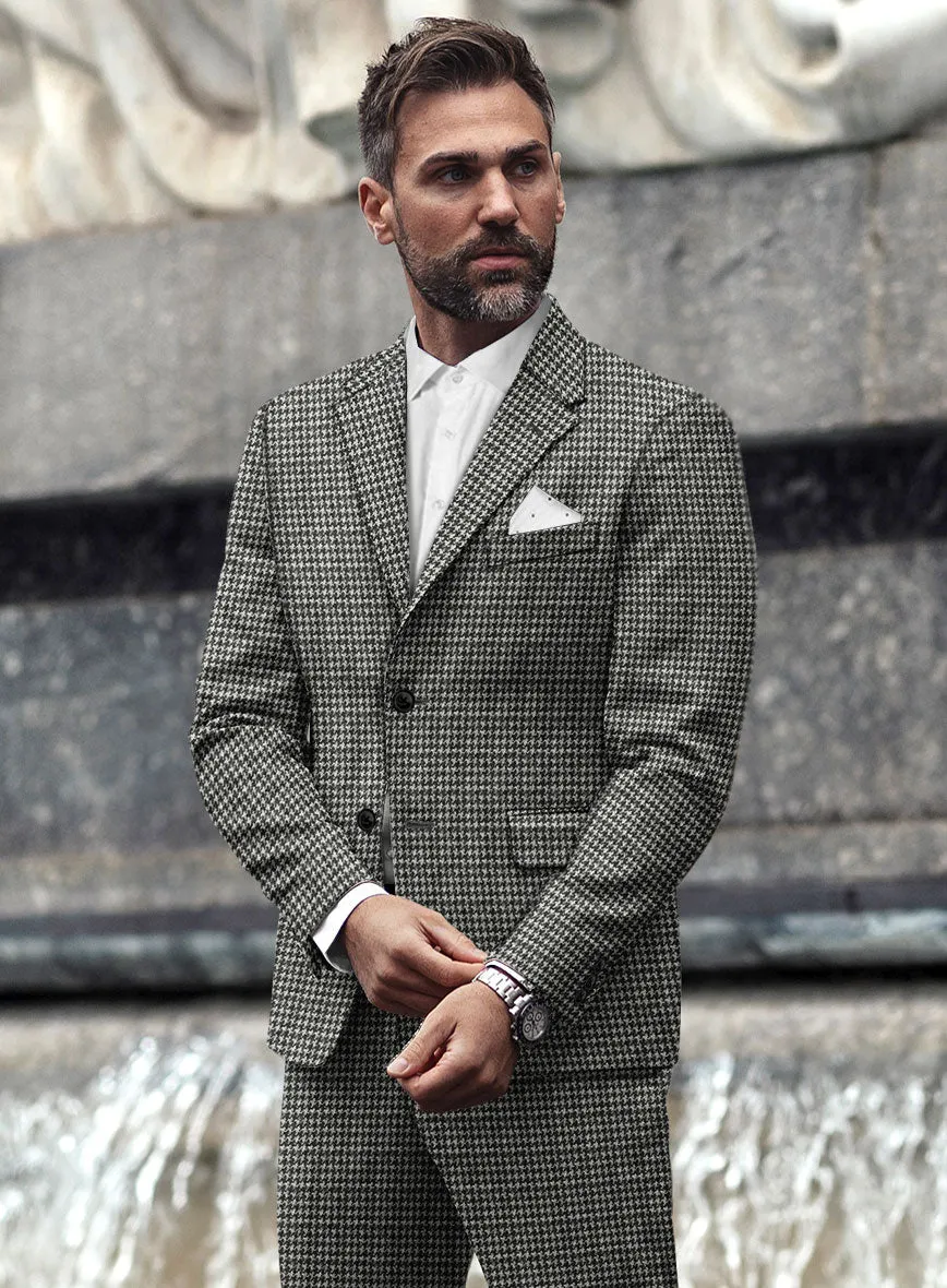 Highlander Heavy Charcoal Houndstooth Tweed Jacket