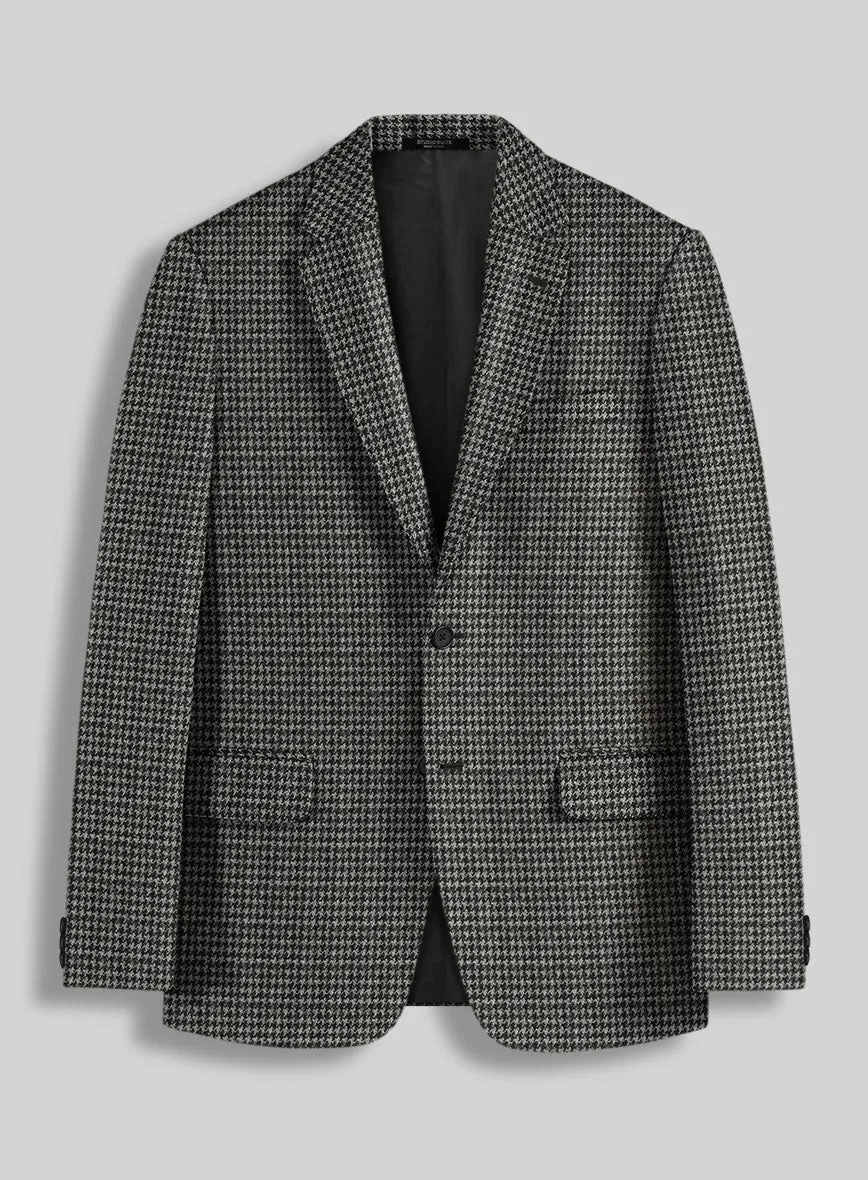 Highlander Heavy Charcoal Houndstooth Tweed Jacket
