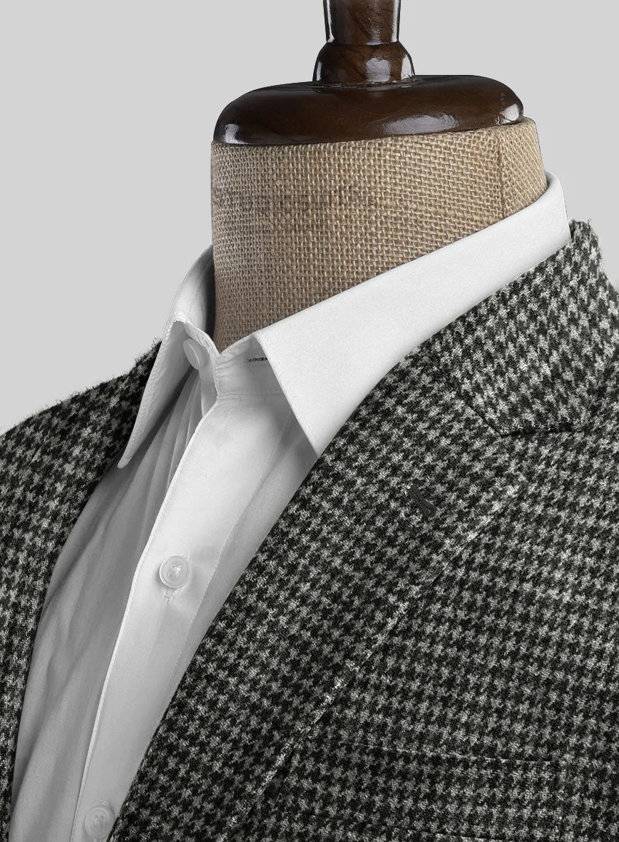 Highlander Heavy Charcoal Houndstooth Tweed Jacket