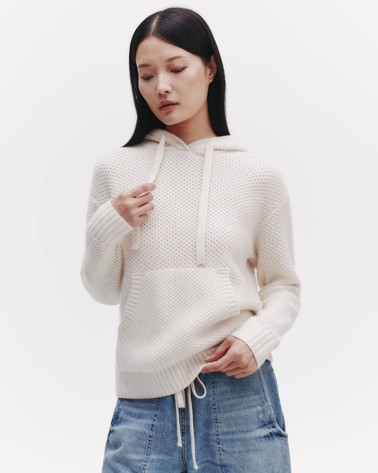 Honeycomb Hoodie in cashmere