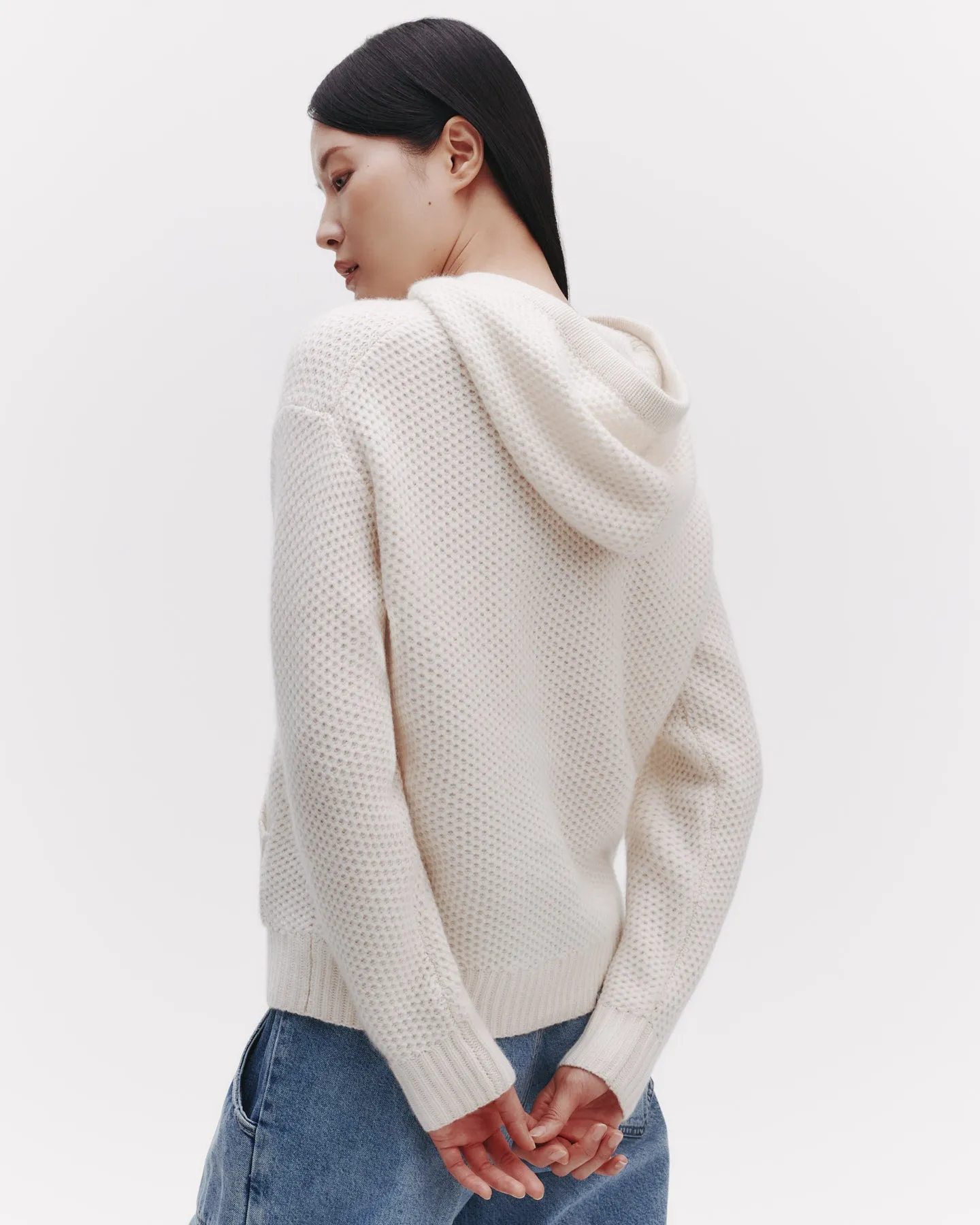 Honeycomb Hoodie in cashmere