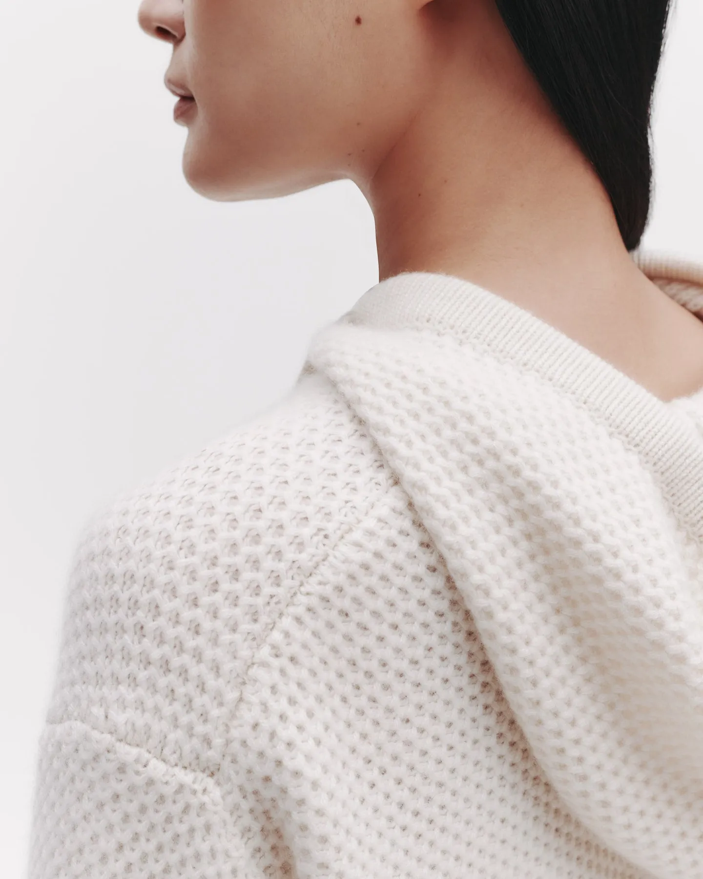 Honeycomb Hoodie in cashmere