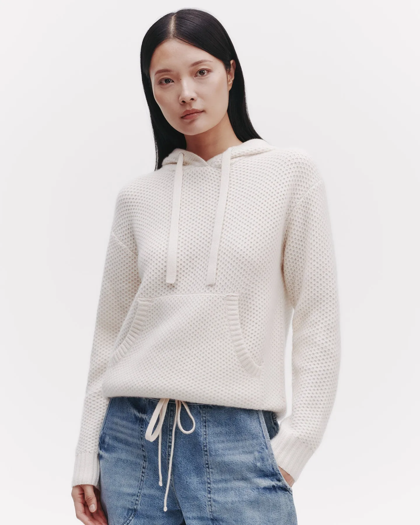 Honeycomb Hoodie in cashmere