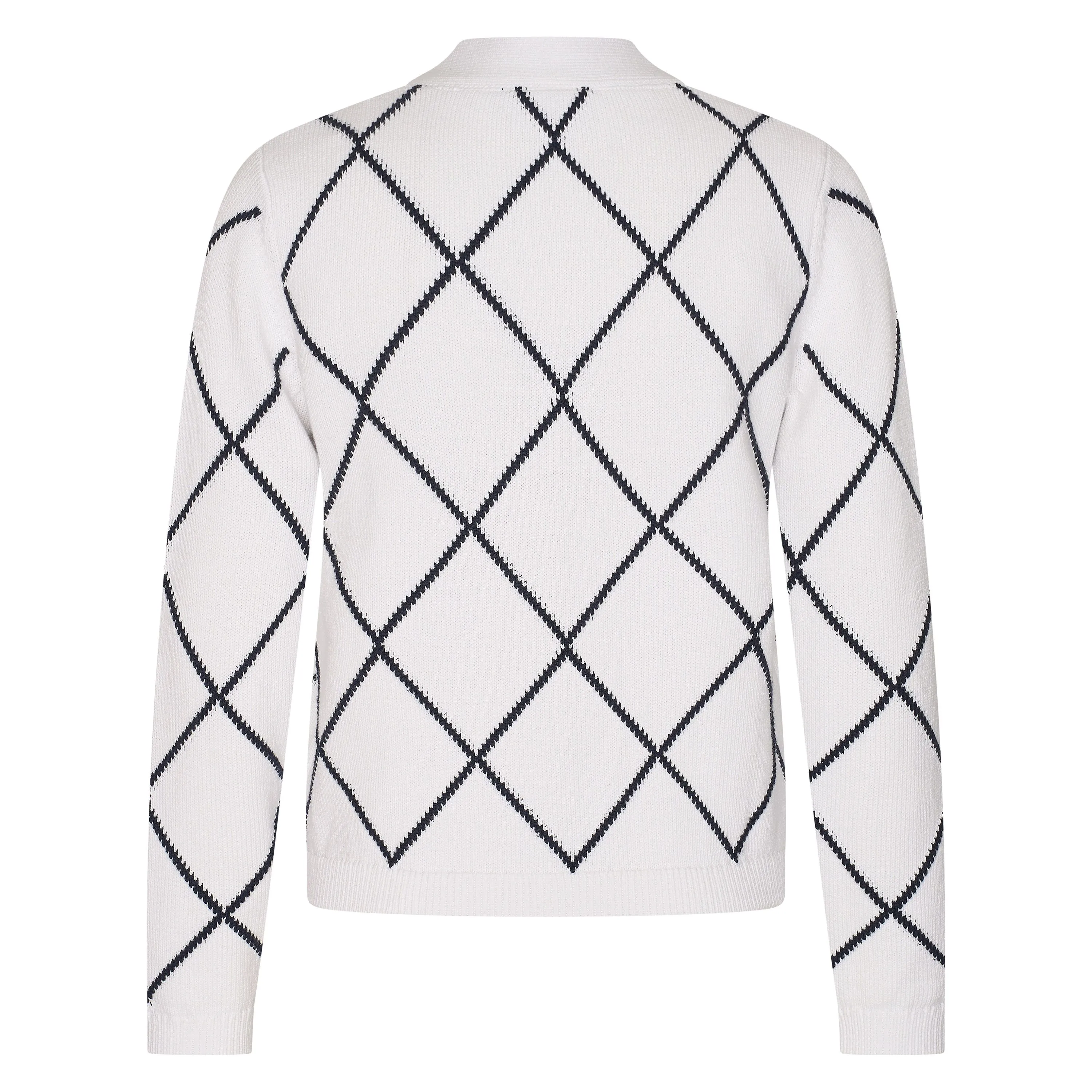 Hv Society Hope Argyle V-Neck Cardigan
