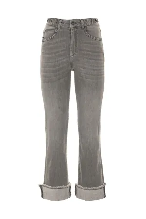 Imperfect Gray Cotton Women Jeans