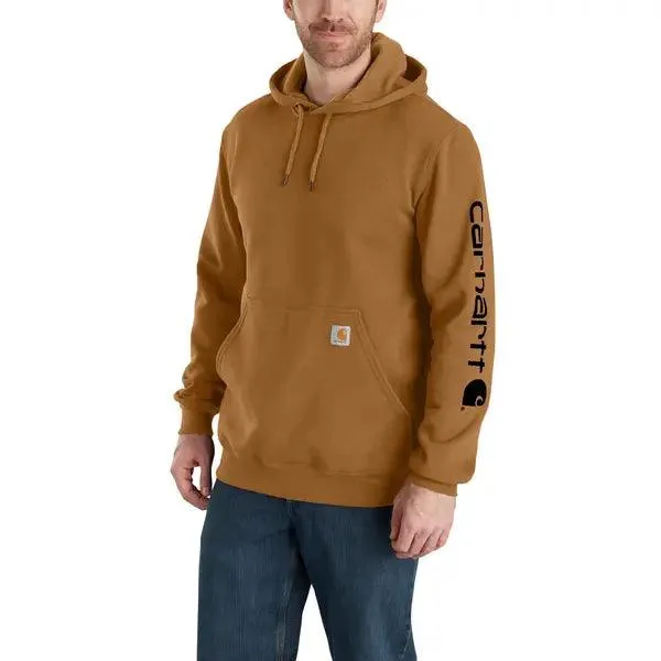K288 Loose Fit Midweight Logo Sleeve Graphic Hoodie - Carhartt Brown