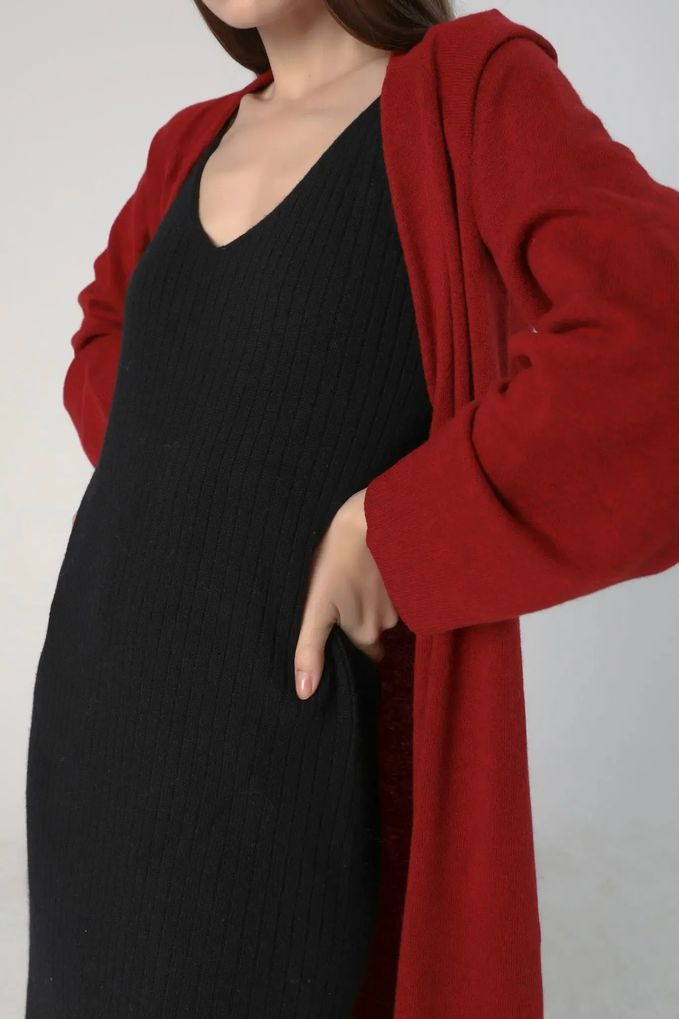 Knit Slip Dress in Wool and Cashmere
