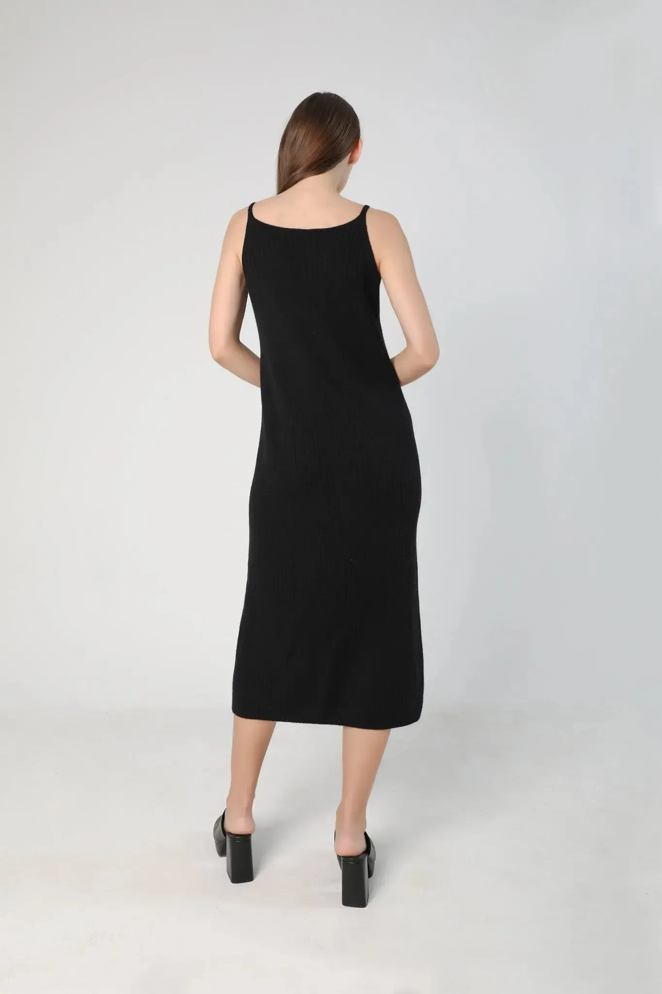 Knit Slip Dress in Wool and Cashmere