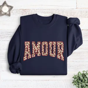 Leopard Amour Navy Sweatshirt