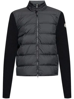 logo-patch cardigan