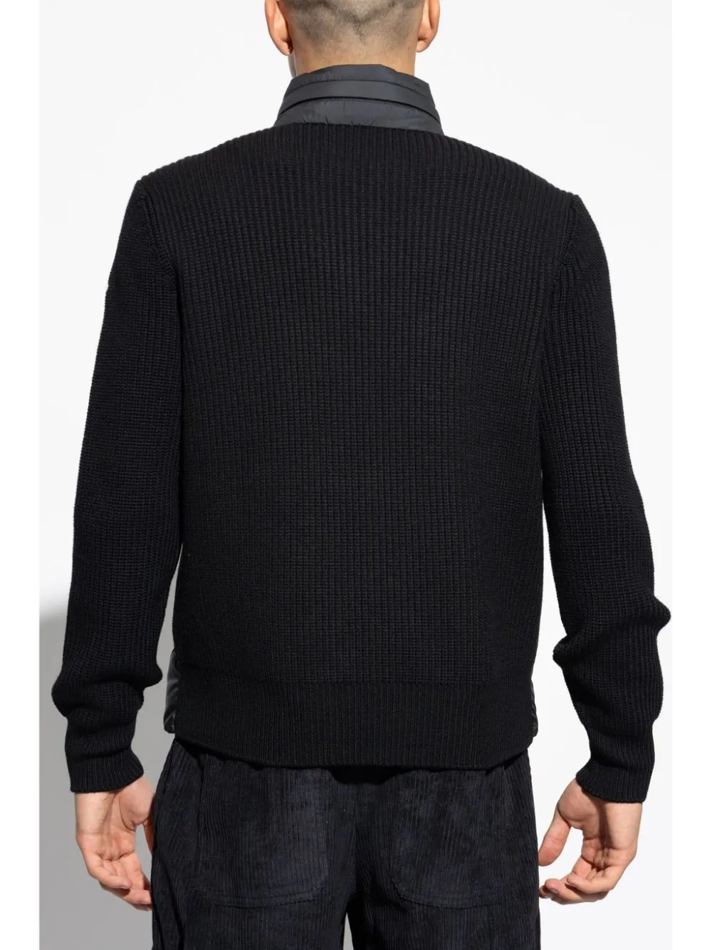 logo-patch cardigan