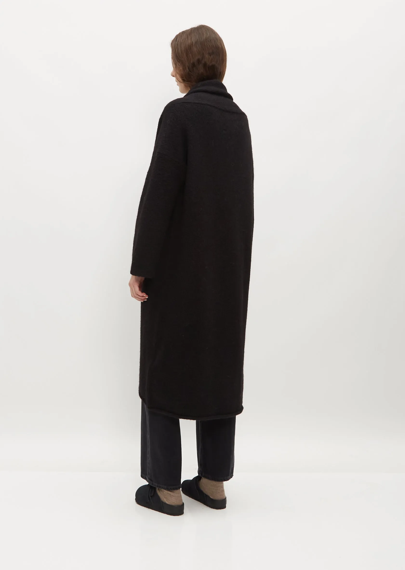 Long Shawl Cardigan — Black