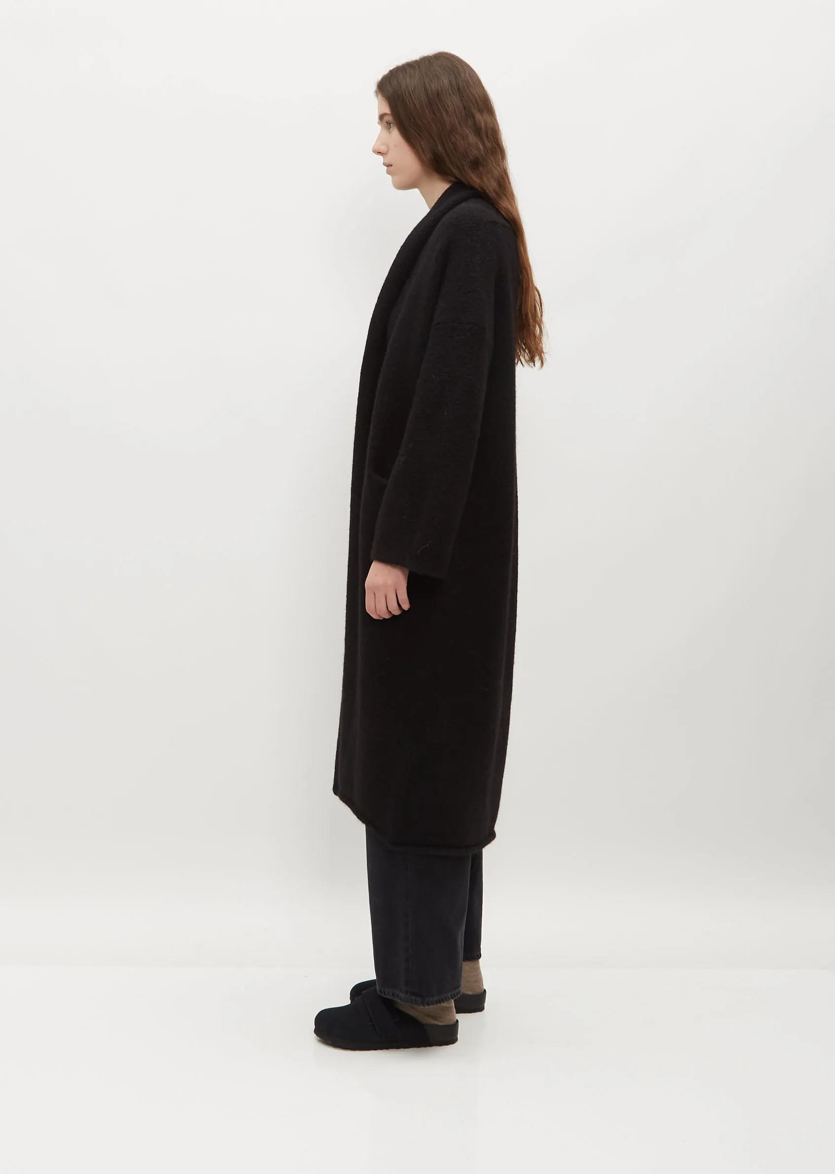 Long Shawl Cardigan — Black