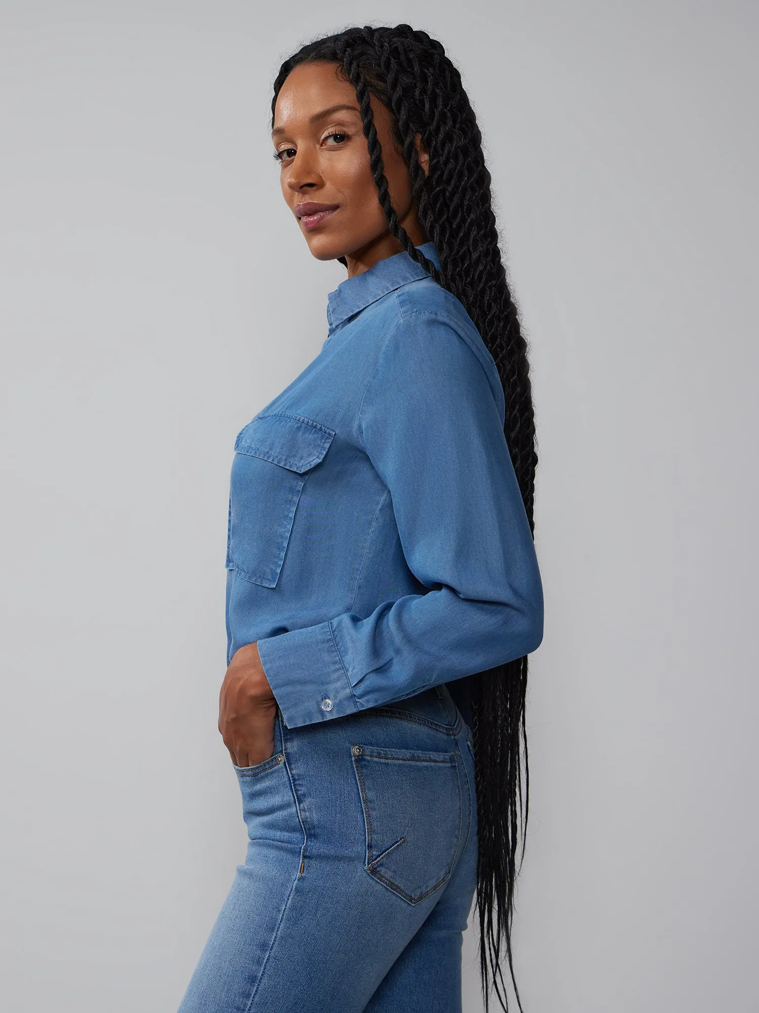 Long Sleeve Chambray Shirt