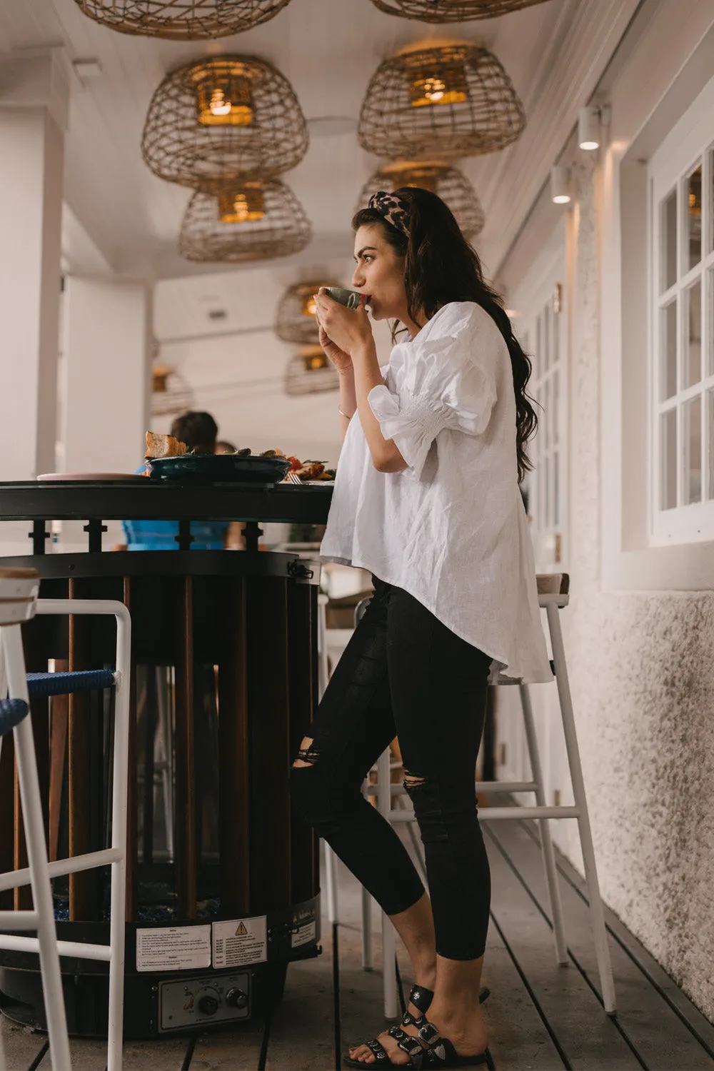 Lou Lou Blouse Pure Black Linen