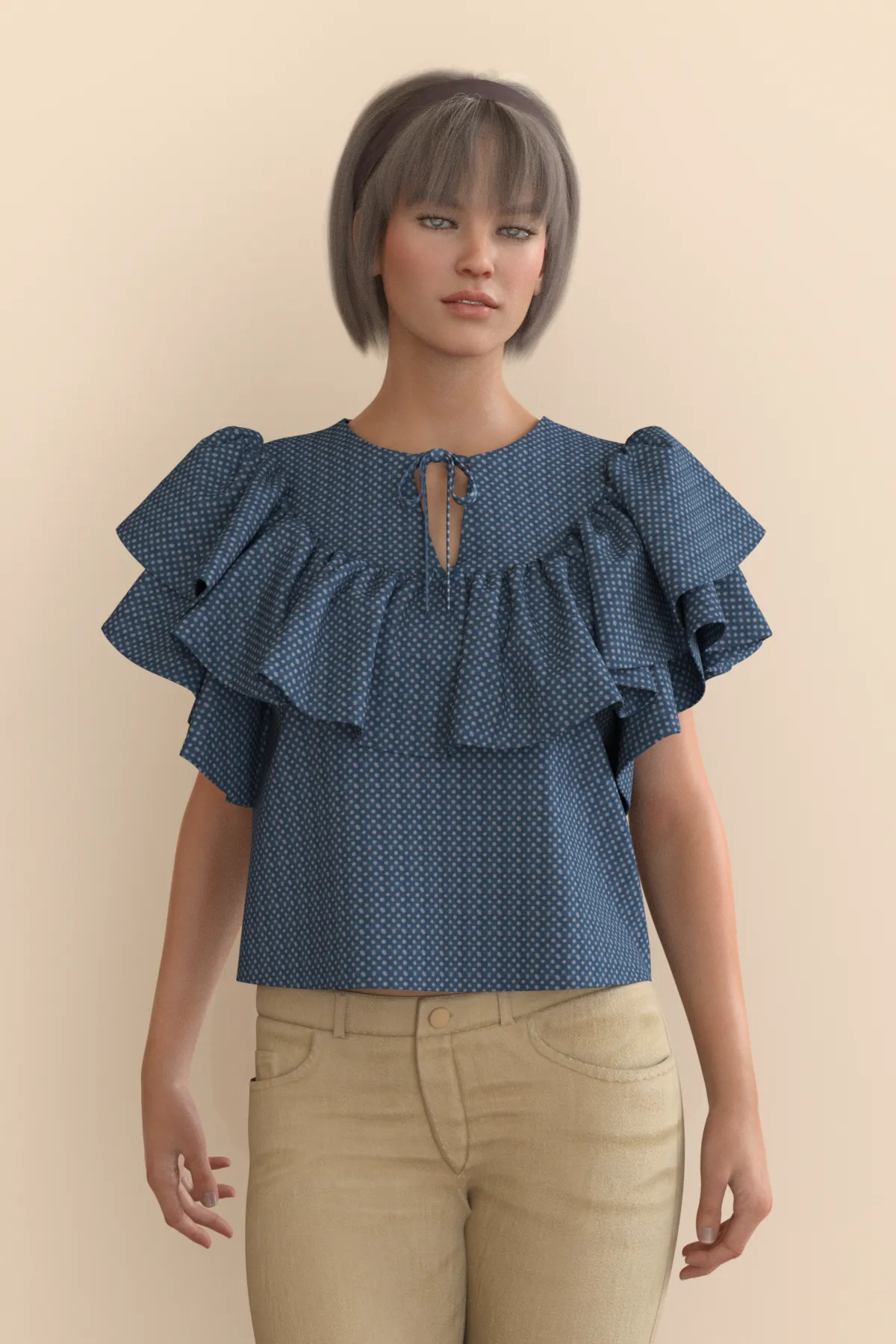 Loujain Top (Blue)