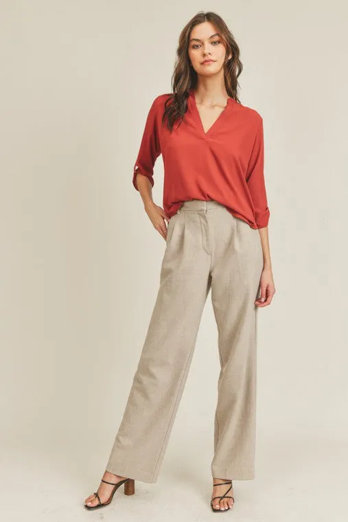 Lush Clothing V Neck Top