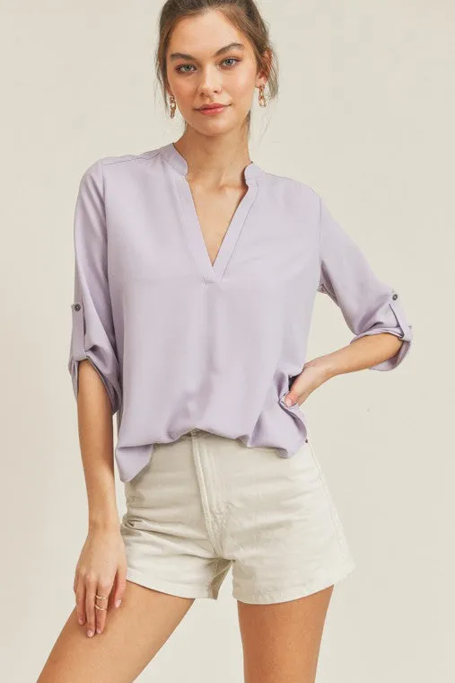 Lush Clothing V Neck Top