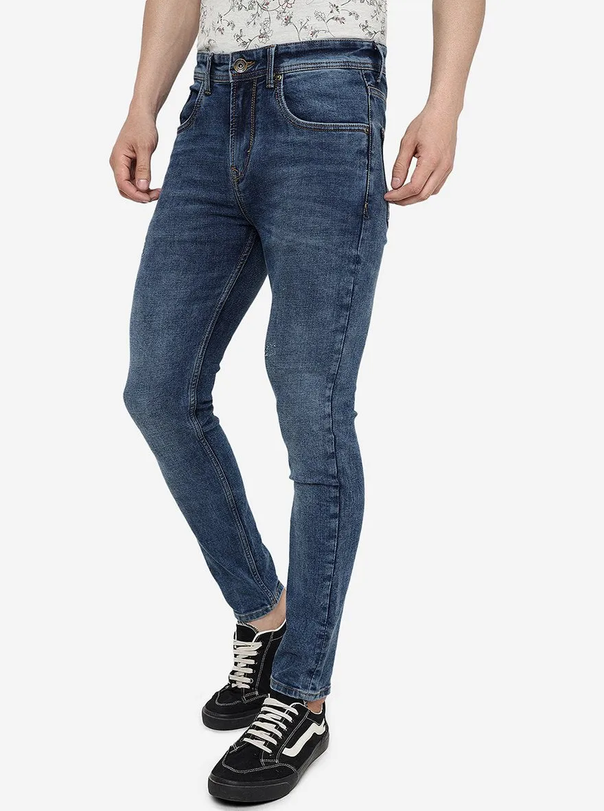 Mid Blue Solid Rider Fit Jeans | JadeBlue
