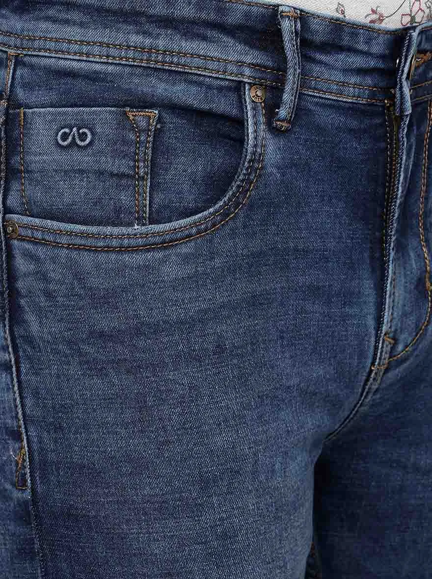 Mid Blue Solid Rider Fit Jeans | JadeBlue