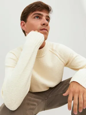 Mock Neck Sweater - White