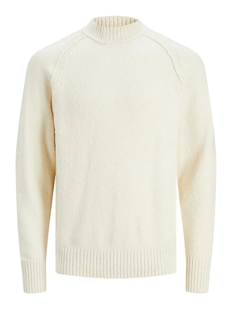 Mock Neck Sweater - White