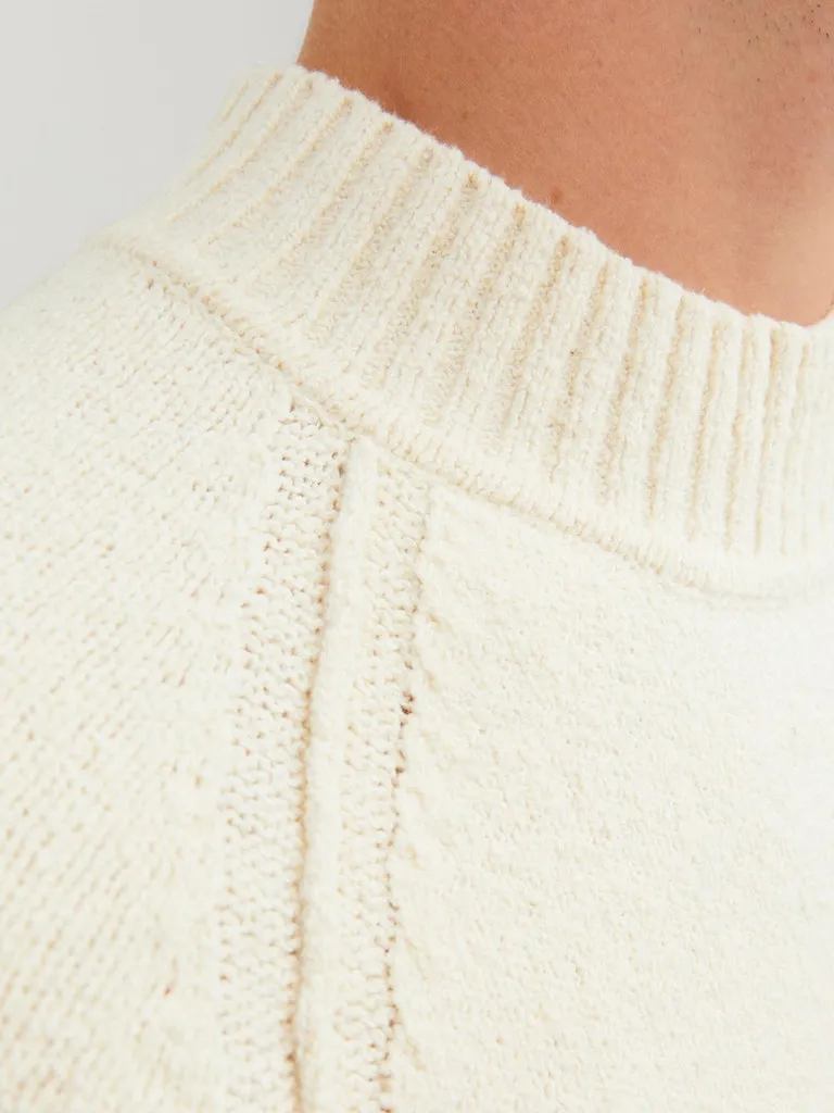 Mock Neck Sweater - White