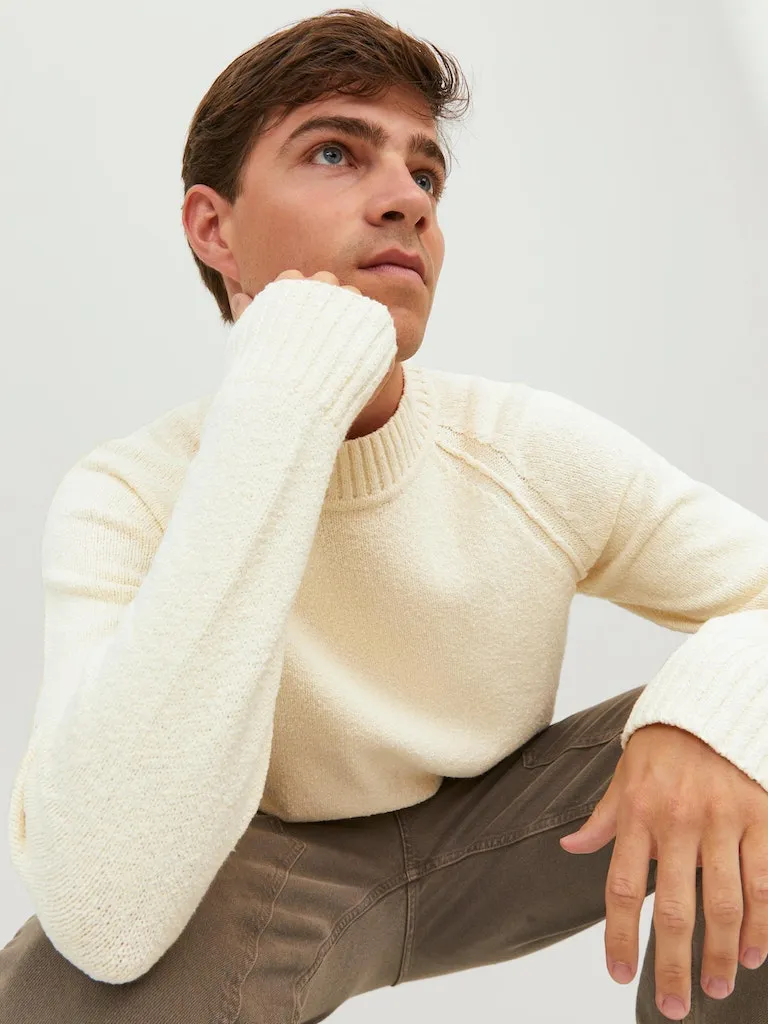 Mock Neck Sweater - White