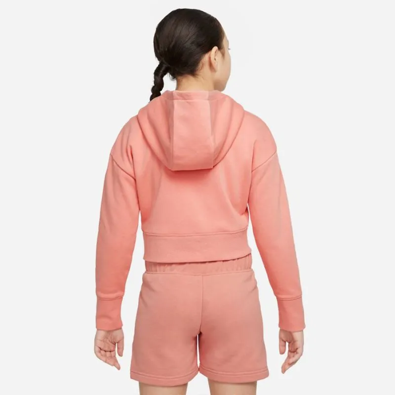 Nike Girls Club Hoodie Sweatshirt - Soft Pink with Bold Logo, Perfect for Everyday Style