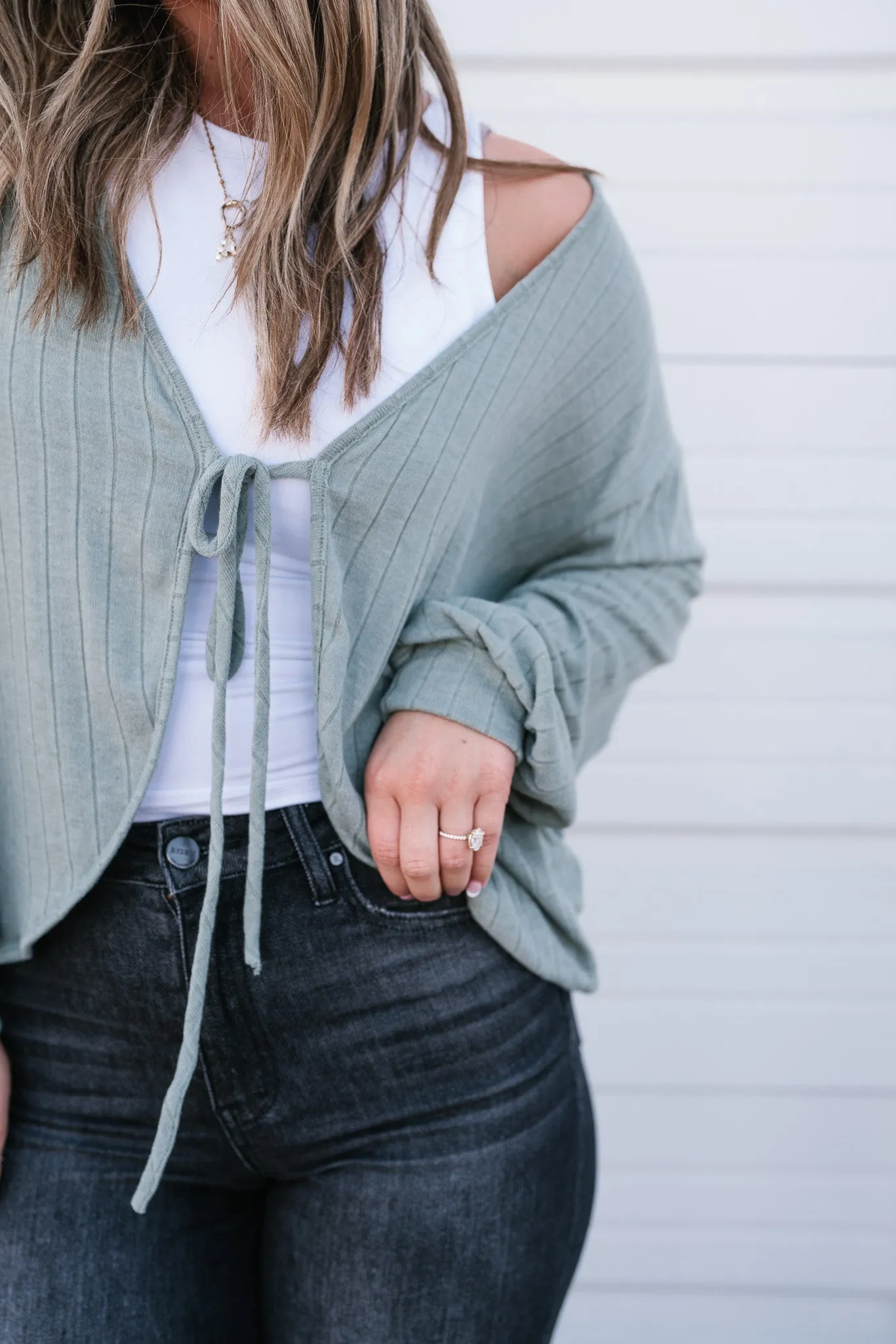 Olive You Tie Front Cardigan
