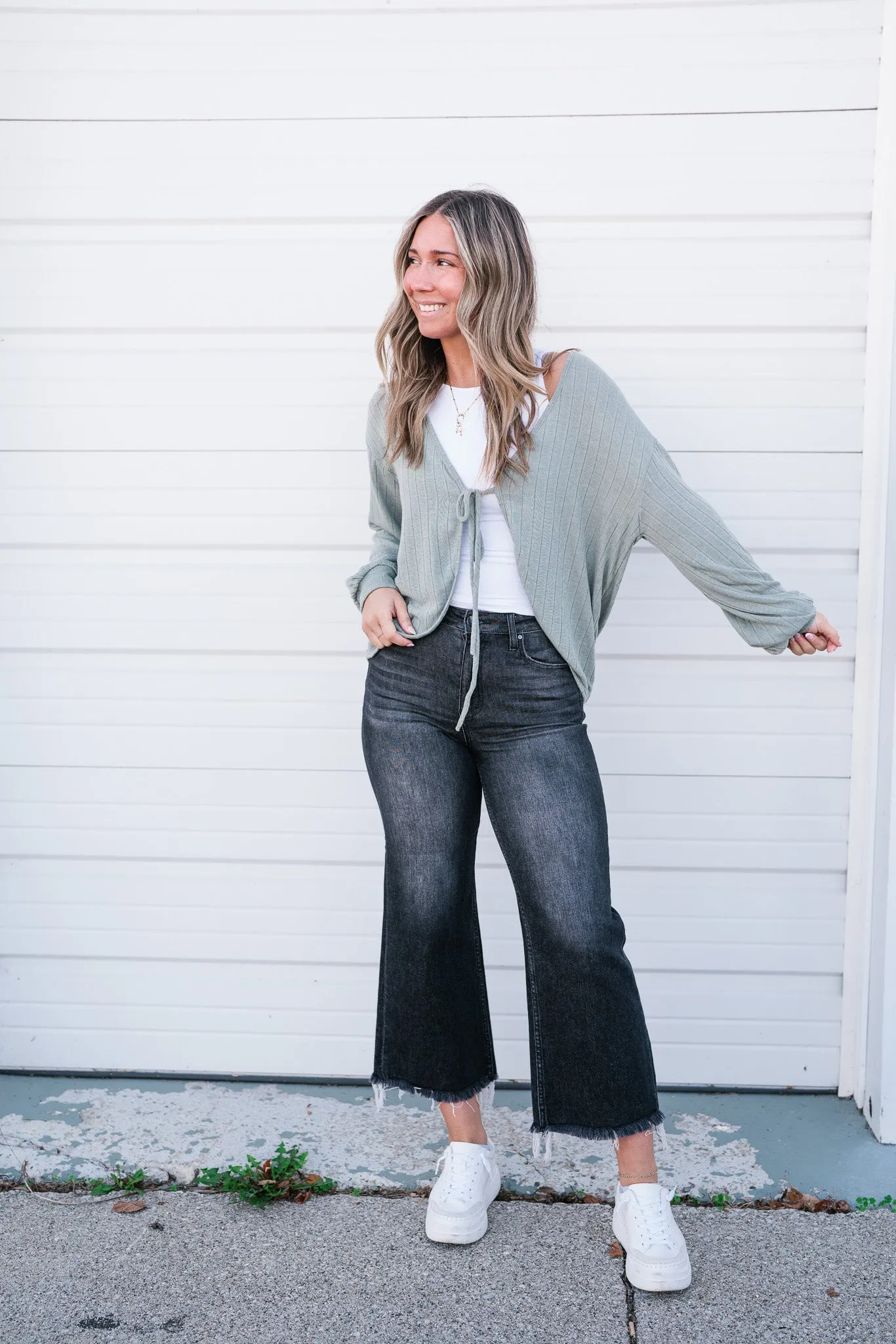 Olive You Tie Front Cardigan