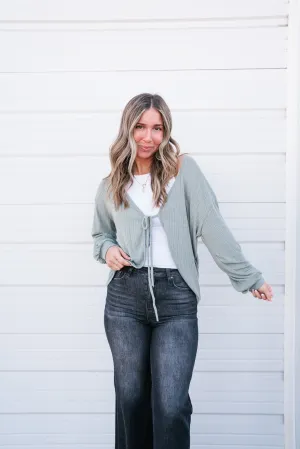 Olive You Tie Front Cardigan