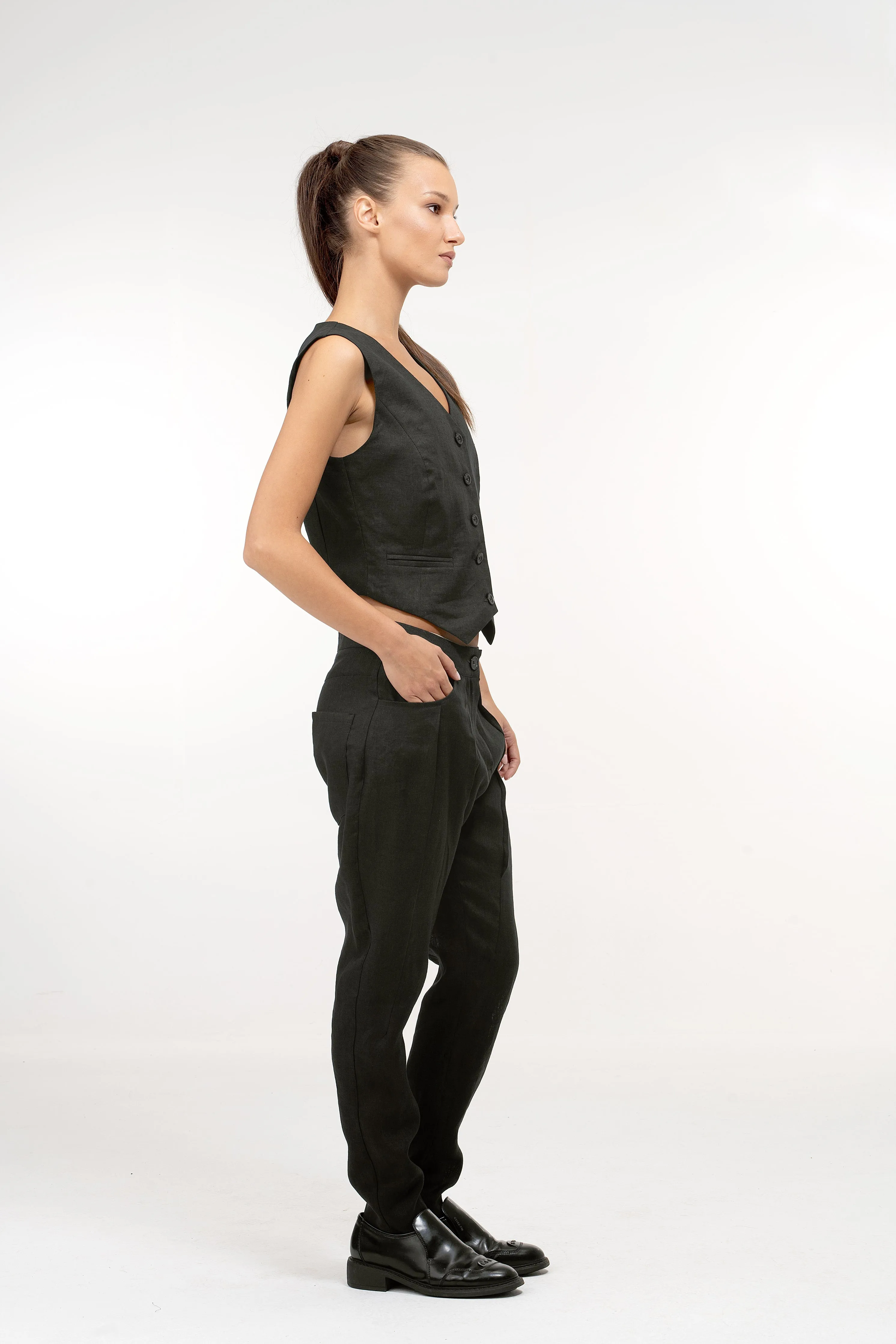 Organic Linen Straight Leg Pants