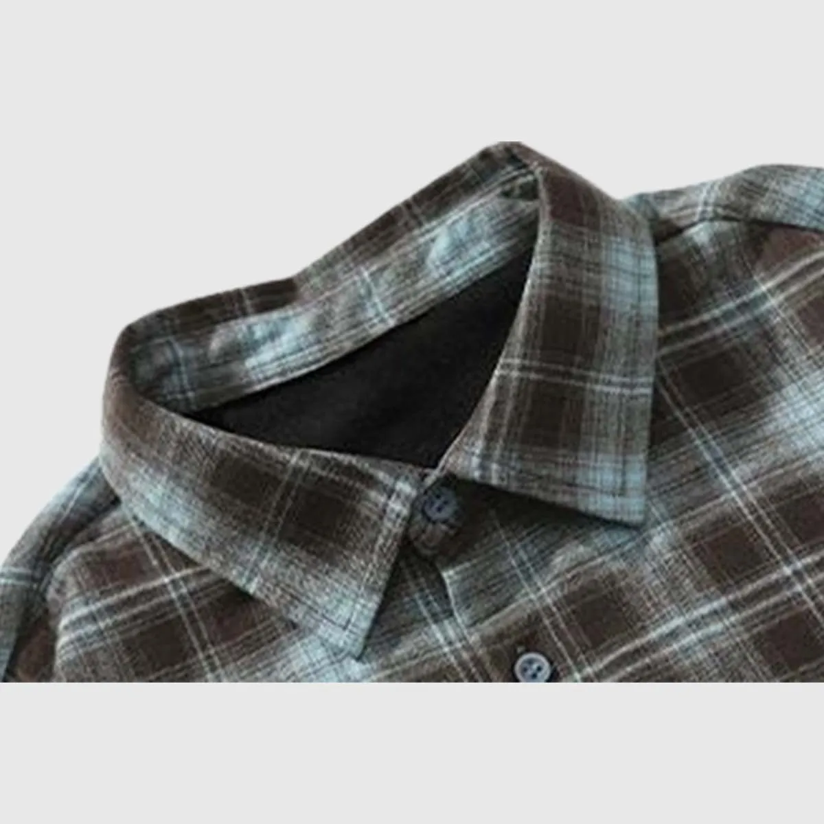 Plaid  Button-Up Shirt