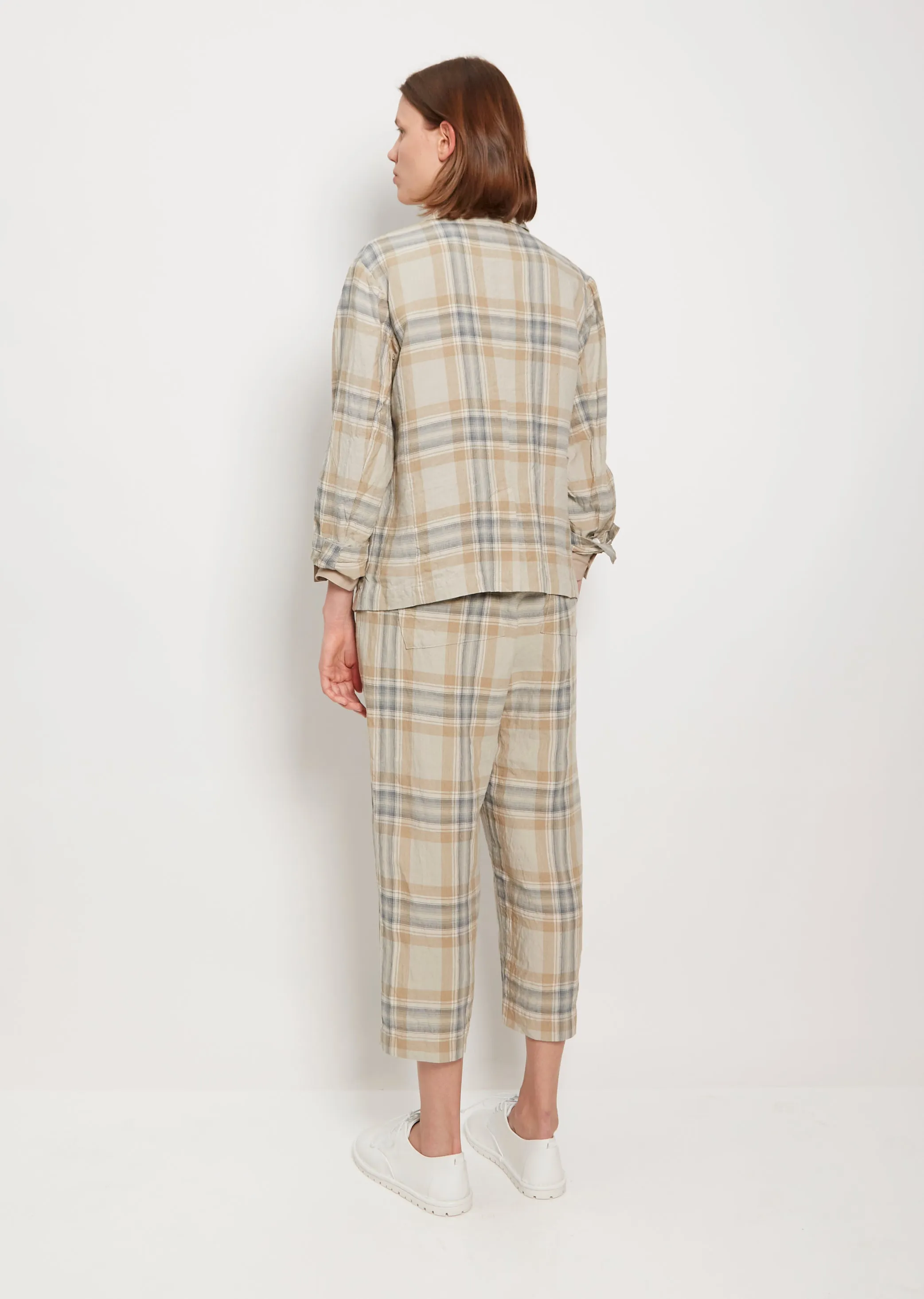 Plaid Lapel Blazer