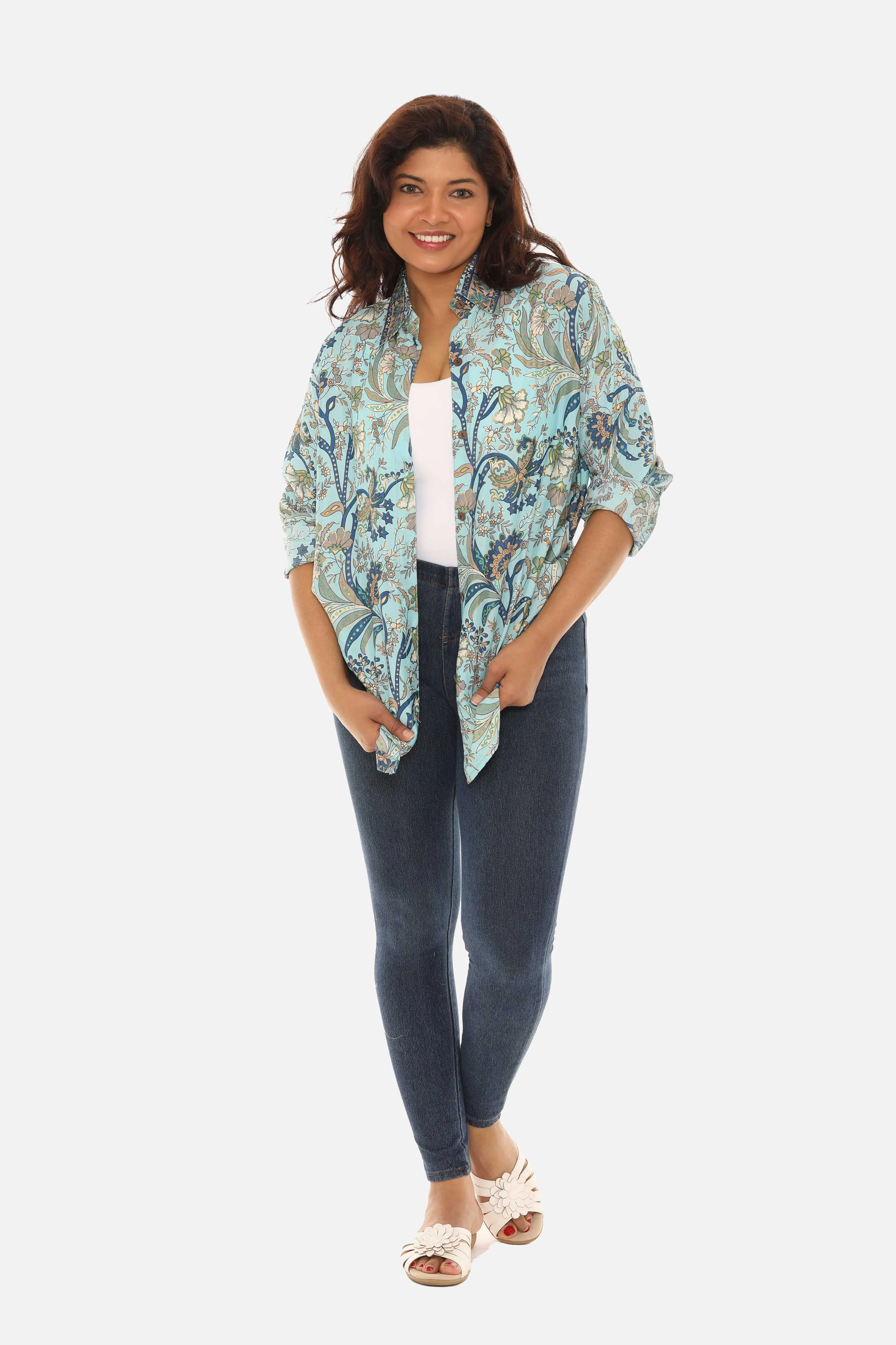 Printed Women's Button-Down Shirt for Effortless Style