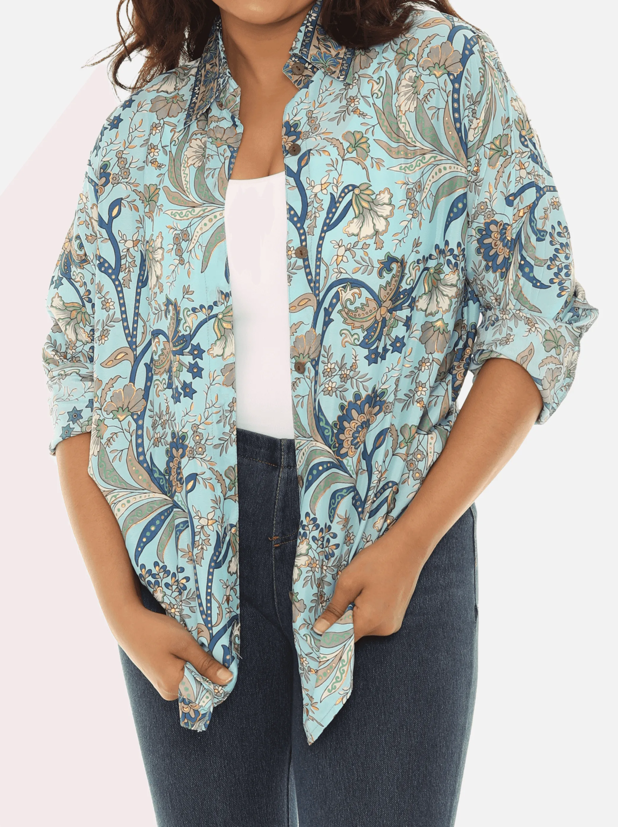 Printed Women's Button-Down Shirt for Effortless Style