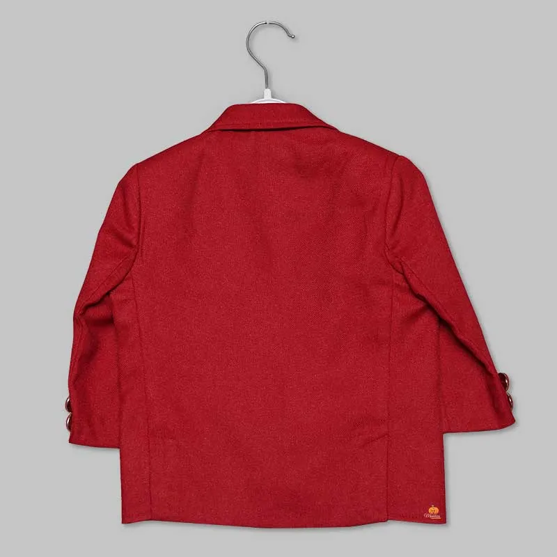 Red & Maroon Party Wear Blazer for Boys