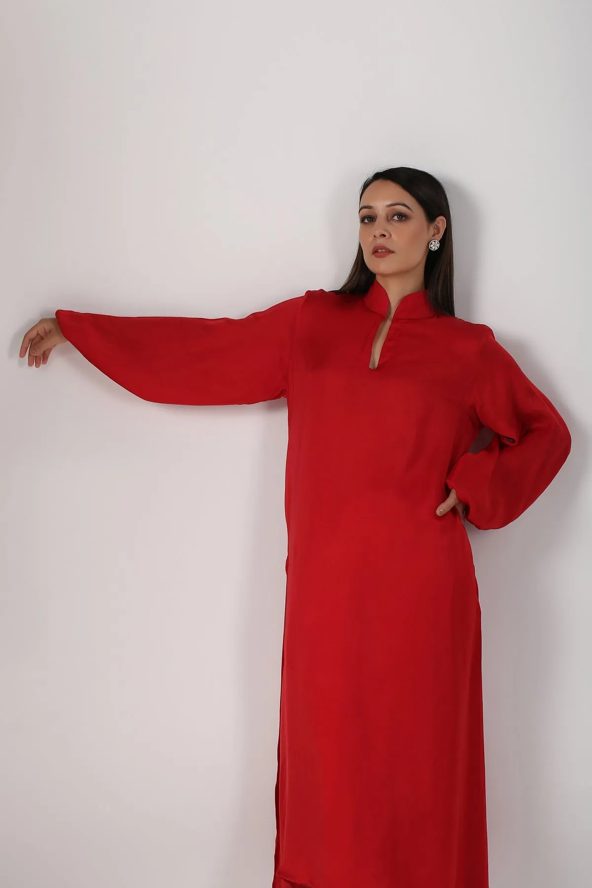 Red Satin Suit