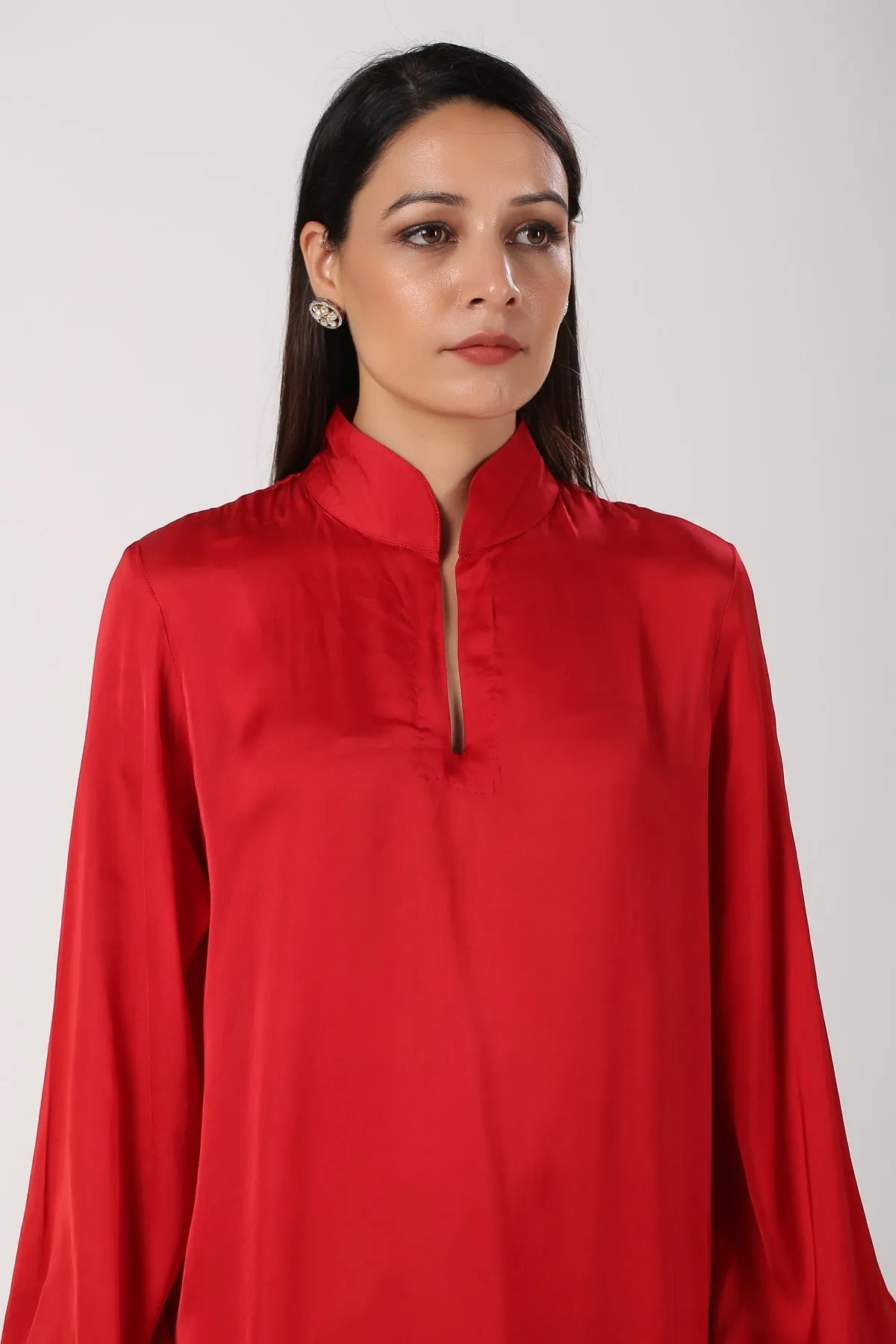 Red Satin Suit