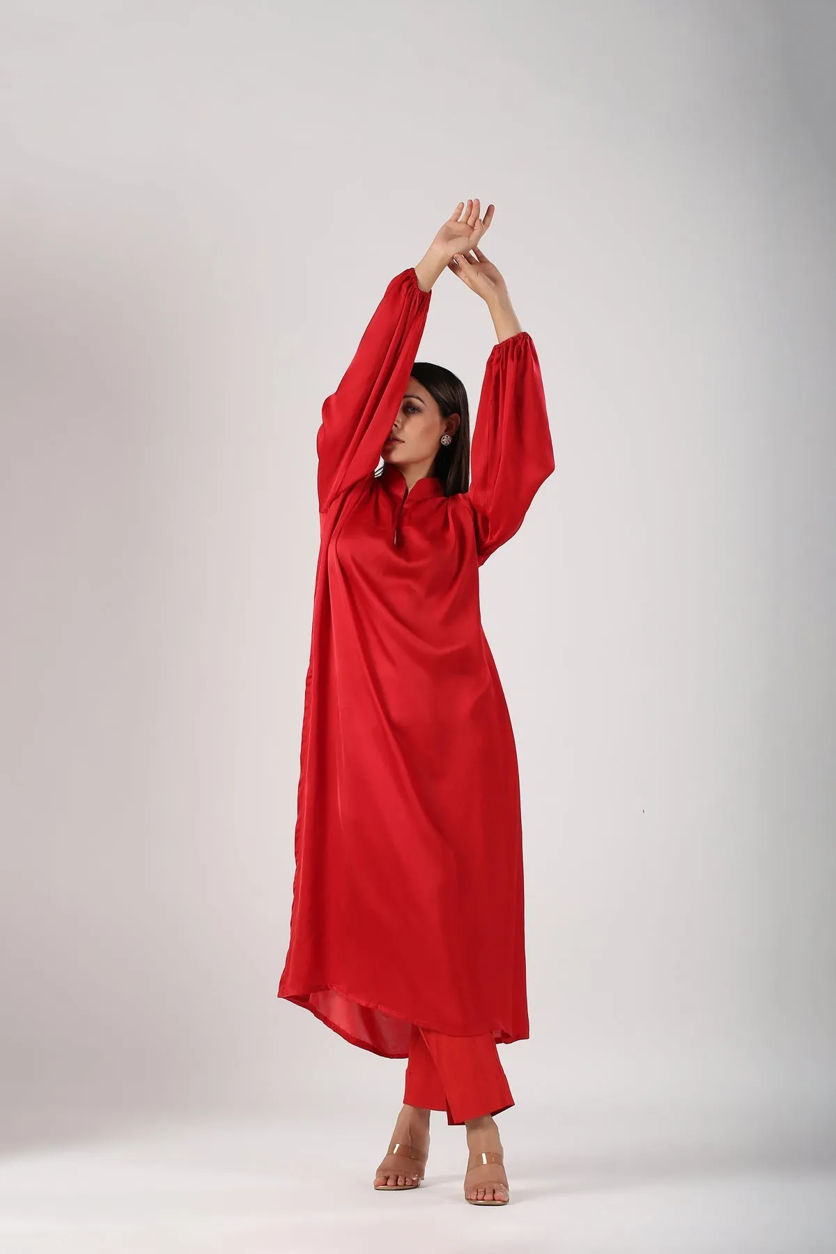 Red Satin Suit