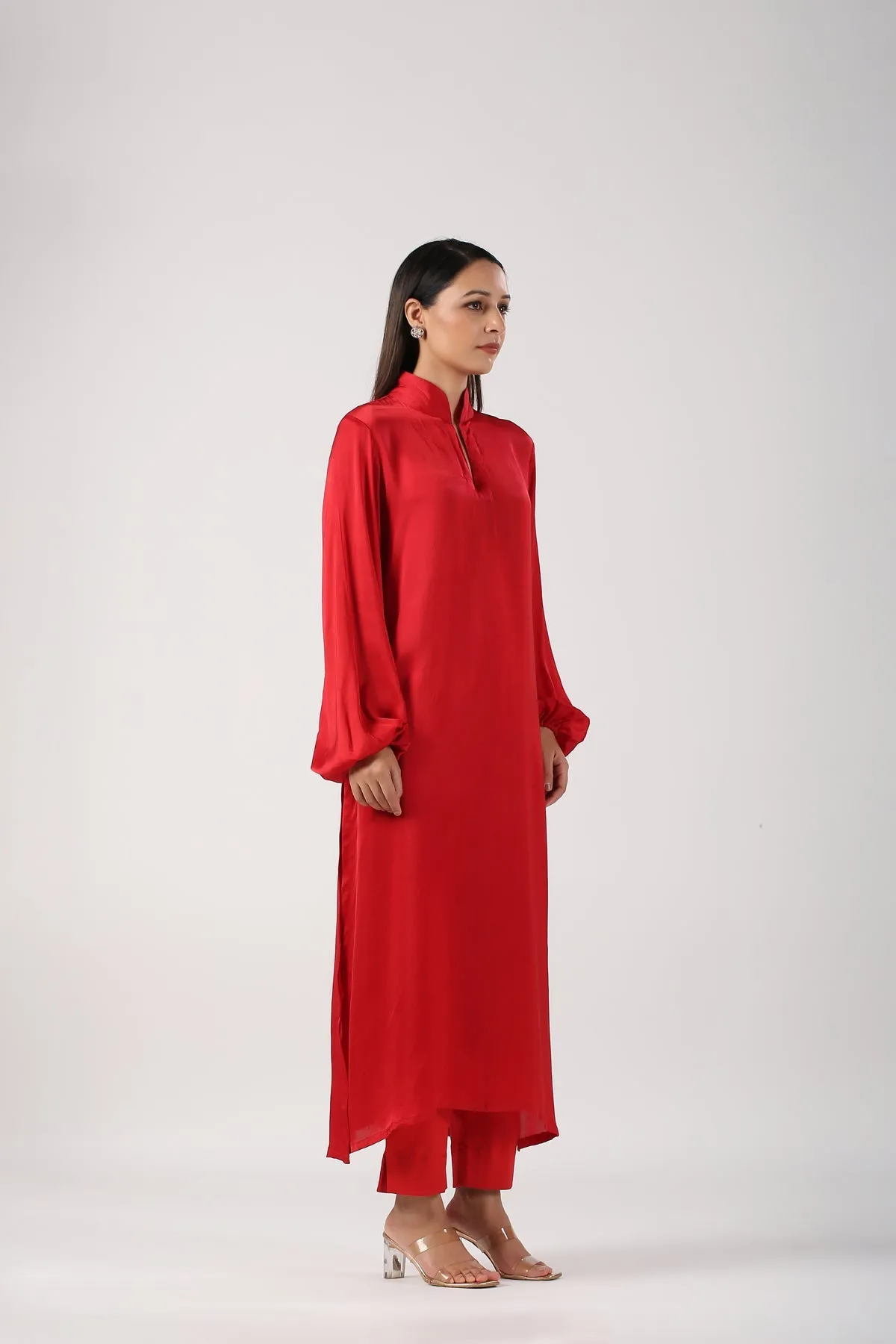 Red Satin Suit