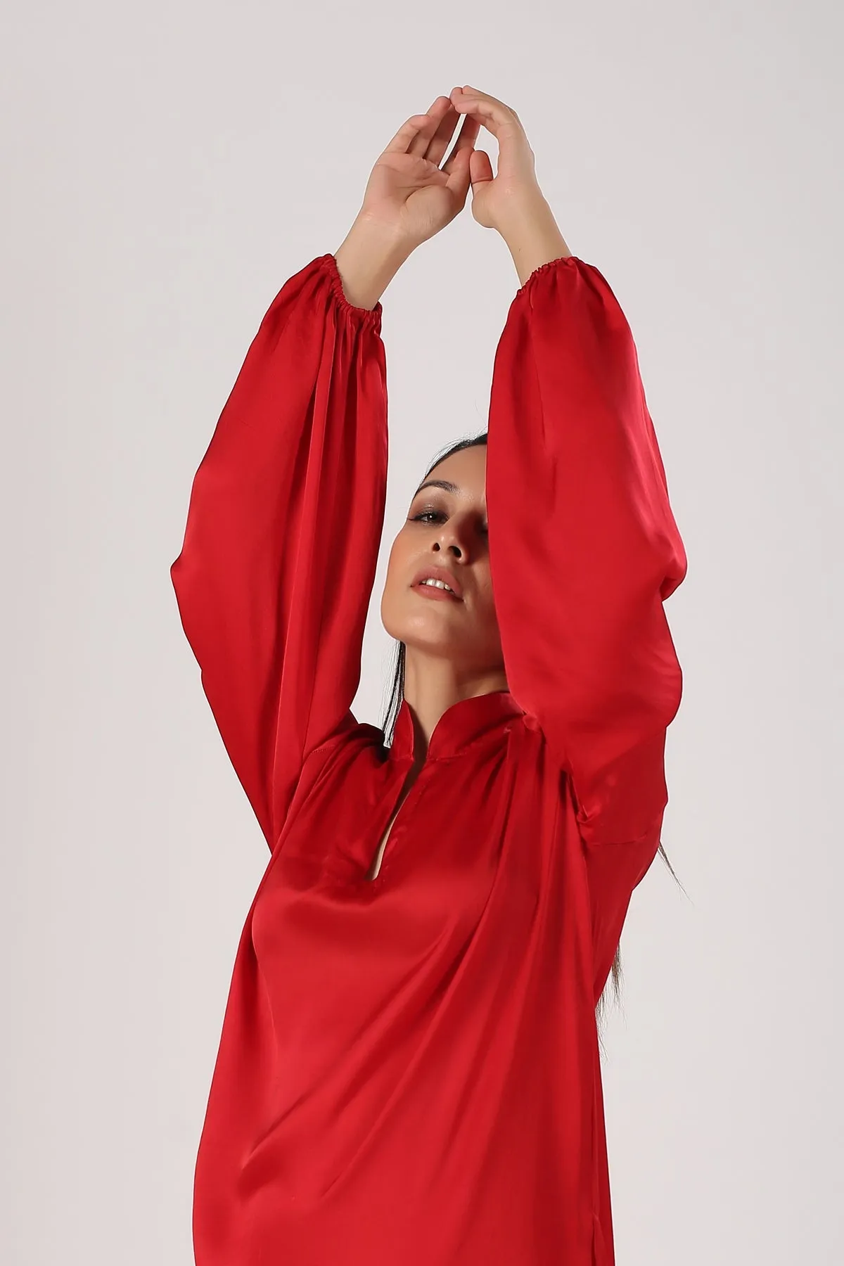 Red Satin Suit