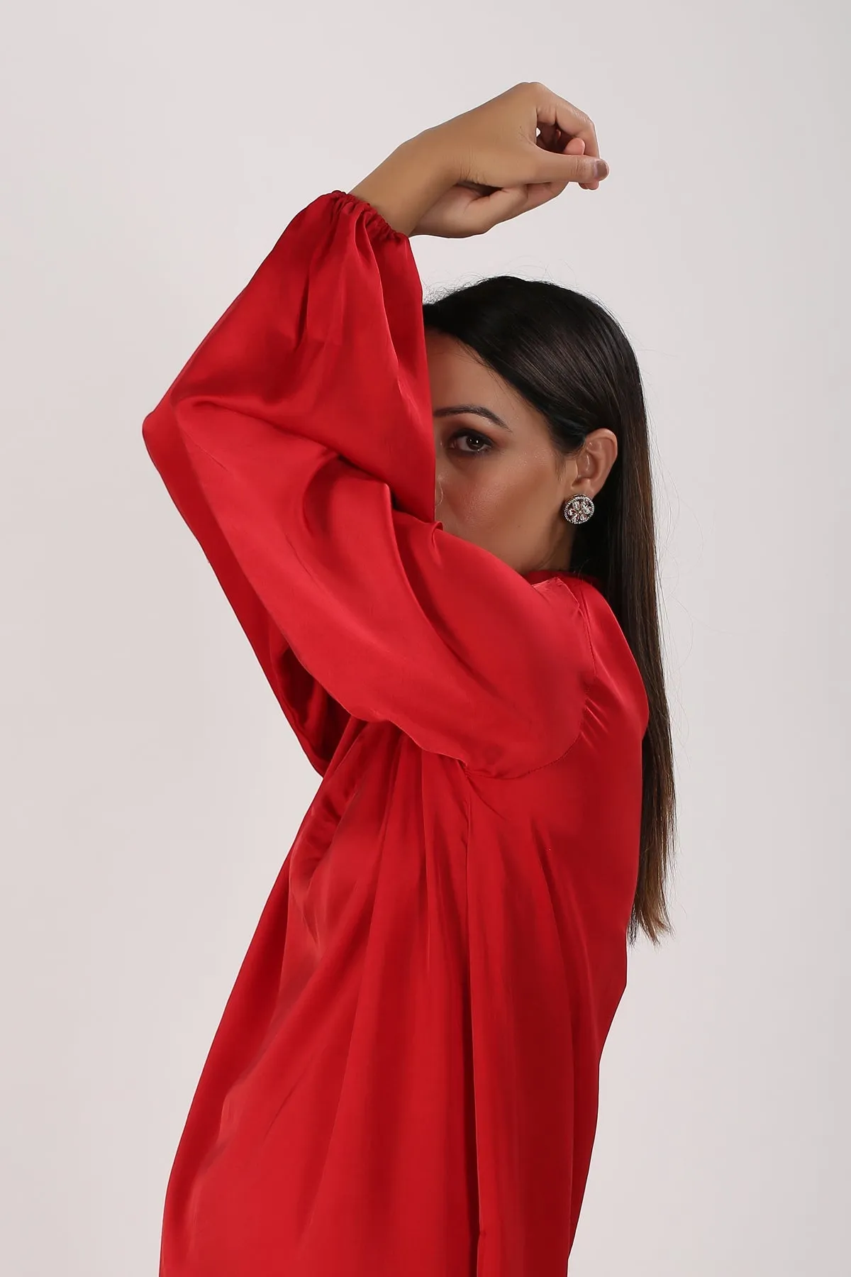 Red Satin Suit