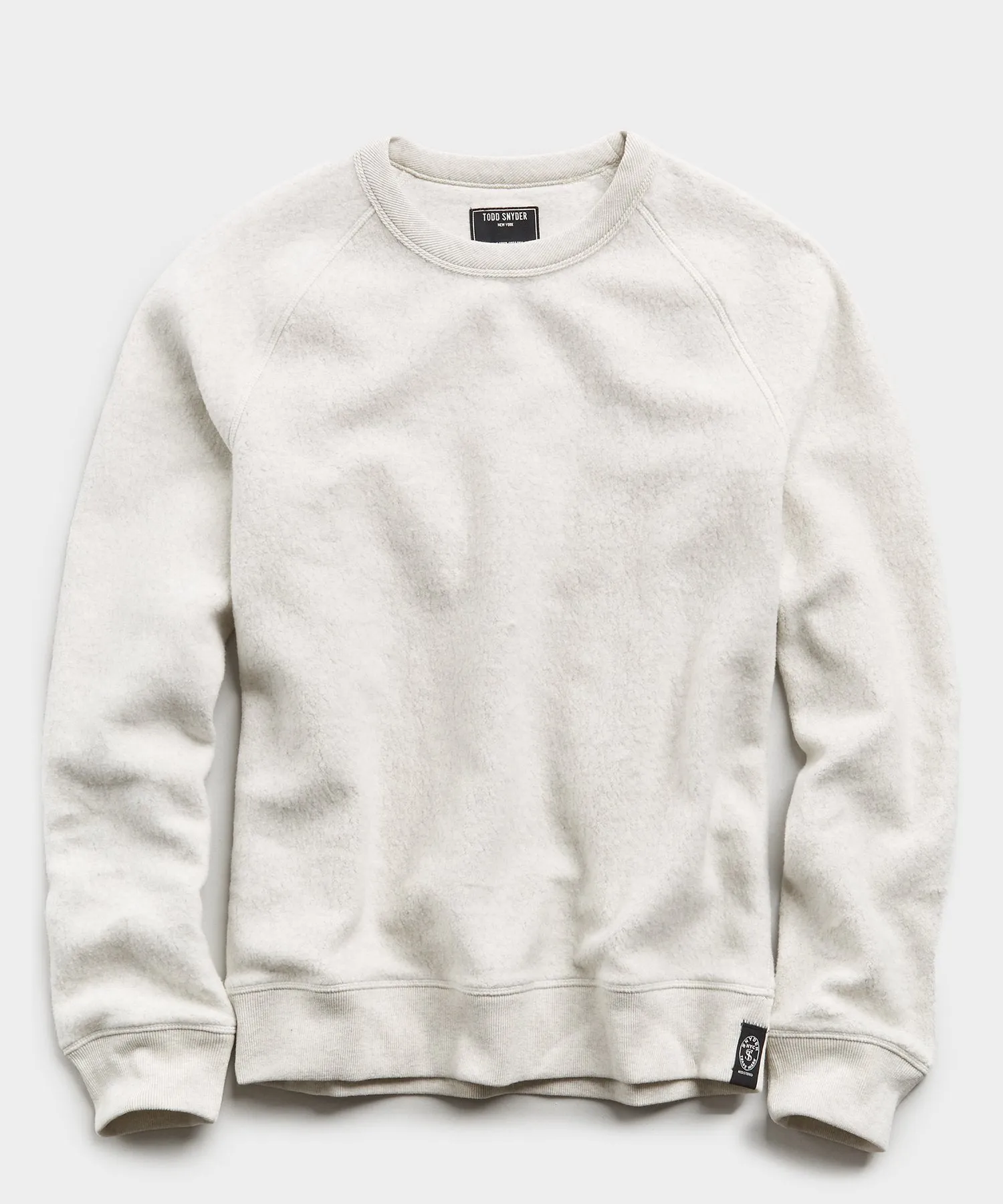 Reverse Fleece Crew in Oatmeal